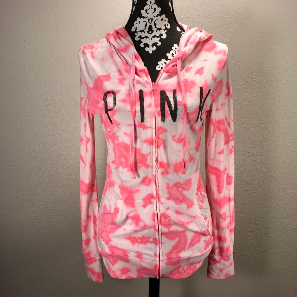 PINK - zip up hoodie- Hot Pink- Size XS